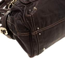 Pre Owned Chloe Dark Brown Leather Paddington Capsule Satchel
