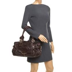 Pre Owned Chloe Dark Brown Leather Paddington Capsule Satchel