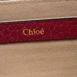 Pre Owned Chloe Red Leather Sally Clutch