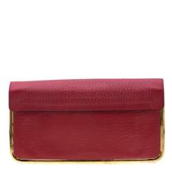 Pre Owned Chloe Red Leather Sally Clutch