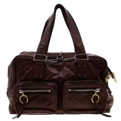 Pre Owned Chloe Dark Brown Leather Large Betty Satchel