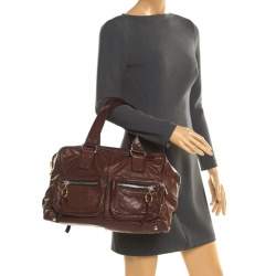 Pre Owned Chloe Dark Brown Leather Large Betty Satchel
