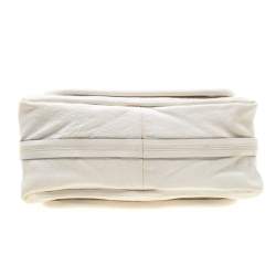 Pre Owned Chloe White Leather Medium Paraty Shoulder Bag