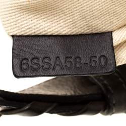 Pre Owned Chloe Metallic SIlver/Grey Python and Leather Silverado Satchel