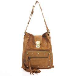 Chloe Brown Leather Tassel Hobo Bag