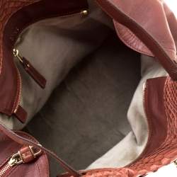 Pre Owned Chloe Cinnamon Python Leather Satchel