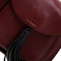 Pre Owned Chloe Maroon Leather Mini Hudson Shoulder Bag