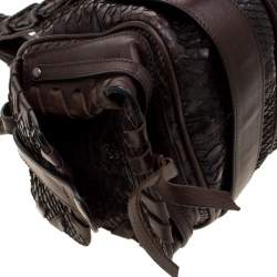 Chloe Dark Brown Python and Leather Silverado Satchel