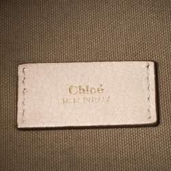Pre Owned Chloe Beige Leather Medium Everston Satchel