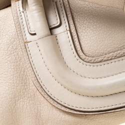 Pre Owned Chloe Beige Leather Medium Everston Satchel