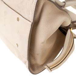 Pre Owned Chloe Beige Leather Medium Everston Satchel
