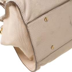 Pre Owned Chloe Beige Leather Medium Everston Satchel