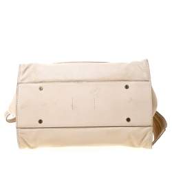 Pre Owned Chloe Beige Leather Medium Everston Satchel