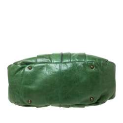 Pre Owned Chloe Green Leather Heloise Satchel 