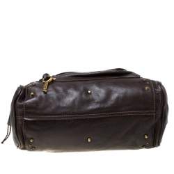 Pre Owned Chloe Dark Brown Leather Paddington Capsule Satchel