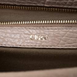 Pre Owned حقيبة كتف كلوي سالي جلد وثعبان بيج متوسطة