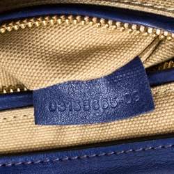 Pre Owned Chloe Blue Leather Motty Crossbody Bag 