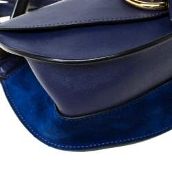 Pre Owned Chloe Blue Leather Motty Crossbody Bag 