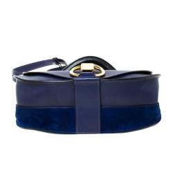 Pre Owned Chloe Blue Leather Motty Crossbody Bag 