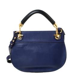 Pre Owned Chloe Blue Leather Motty Crossbody Bag 