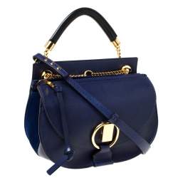 Pre Owned Chloe Blue Leather Motty Crossbody Bag 