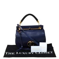 Pre Owned Chloe Blue Leather Motty Crossbody Bag 