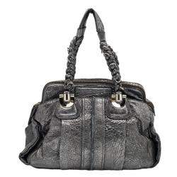 Chloe Silver Leather Heloise Satchel