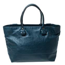 Pre Owned Chloe Blue Leather Eclipse Tote