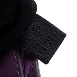 Pre Owned Chloe Purple Crocodile Embossed Freja Origami Clutch