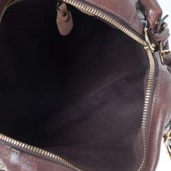 Pre Owned Chloe Brown Leather Paraty Shoulder Bag