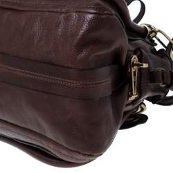 Pre Owned Chloe Brown Leather Paraty Shoulder Bag