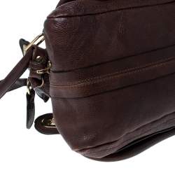 Pre Owned Chloe Brown Leather Paraty Shoulder Bag