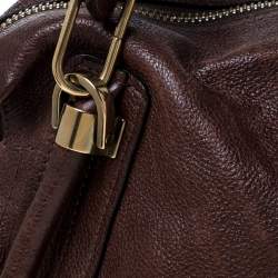 Pre Owned Chloe Brown Leather Paraty Shoulder Bag