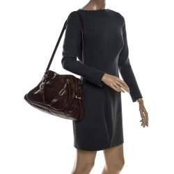 Pre Owned Chloe Brown Leather Paraty Shoulder Bag
