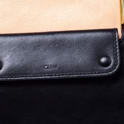 Pre Owned Chloe Orange/Black Leather Large Alice Satchel