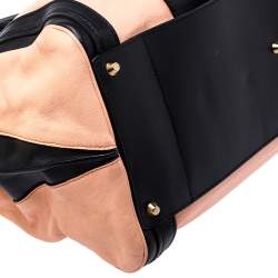 Pre Owned Chloe Orange/Black Leather Large Alice Satchel