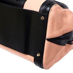 Pre Owned Chloe Orange/Black Leather Large Alice Satchel