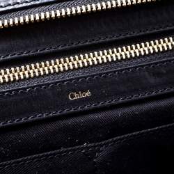 Pre Owned Chloe Orange/Black Leather Large Alice Satchel