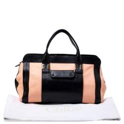 Pre Owned Chloe Orange/Black Leather Large Alice Satchel
