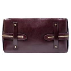 Pre Owned Chloe Burgundy Leather Top Handle Bag