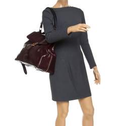 Pre Owned Chloe Burgundy Leather Top Handle Bag