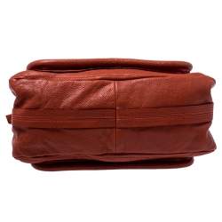 Pre Owned Chloe Orange Leather Medium Paraty Shoulder Bag