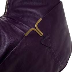 مملوكة مسبقًا حقيبة يد كلوي سلسلة ثلاثية ميلتون جلد بنفسجية