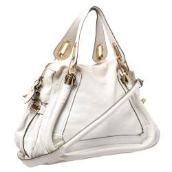 Pre Owned حقيبة كتف كلوي باراتي جلد كريمية متوسطة