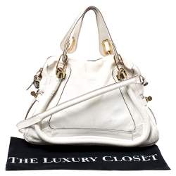 Pre Owned حقيبة كتف كلوي باراتي جلد كريمية متوسطة