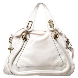 Pre Owned حقيبة كتف كلوي باراتي جلد كريمية متوسطة