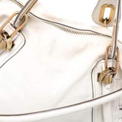 Pre Owned حقيبة كتف كلوي باراتي جلد كريمية متوسطة