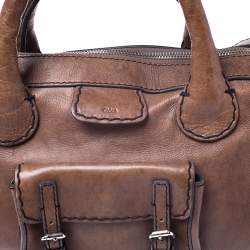 Pre Owned Chloe Brown Leather Edith Satchel