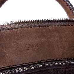 Pre Owned Chloe Brown Leather Edith Satchel