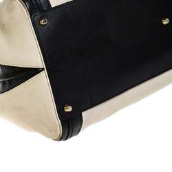 Pre Owned Chloe Black/Beige Leather Alison Satchel